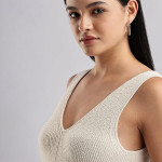 Calvin Klein Jeans Polyester v-Neck Maxi Dresses , sand
